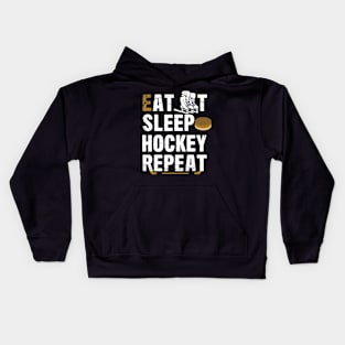 Eat Sleep Hockey Repeat Kids Hoodie